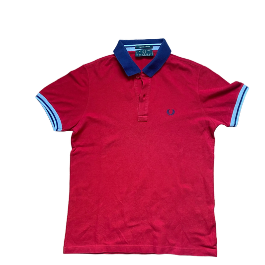 Fred Perry "Special Edition" Polo Shirt - Red/Navy - Size 40" (M)