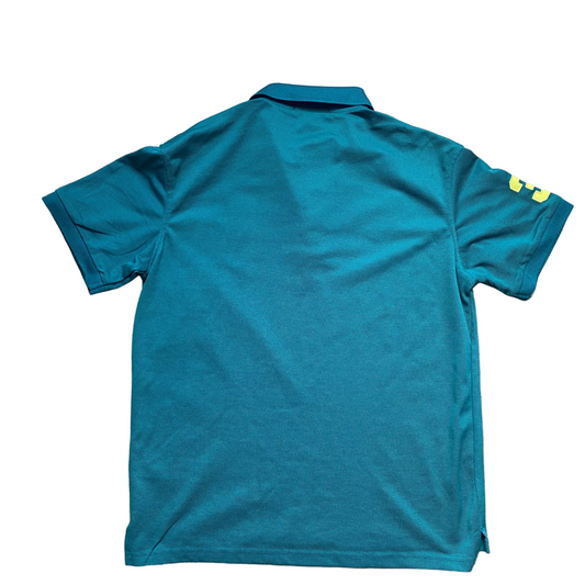Ralph Lauren Polo Shirt Green – Custom Slim Fit – Big Pony & Crest Logo - L