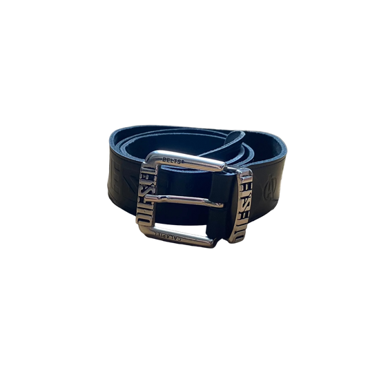 Diesel Black Leather Belt - Size 42/105